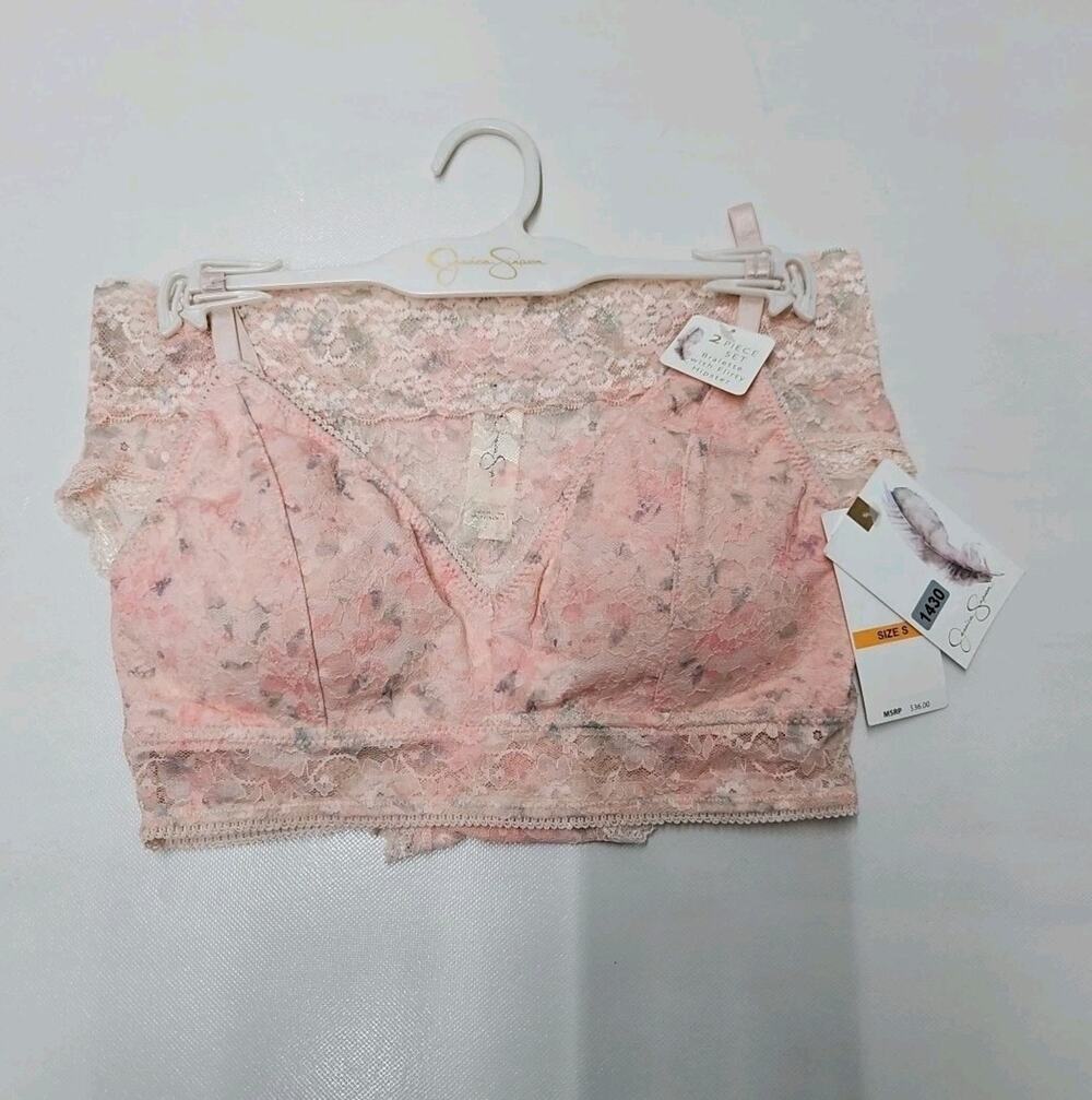 Jessica Simpson Bralette With Flirty Hipster 2 Piece Set Size Small